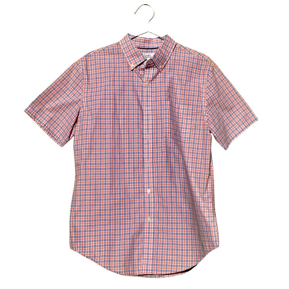 Men's Croft & Barrow Short Sleeve Plaid Button-Down Shirt - Multi-Color Size M